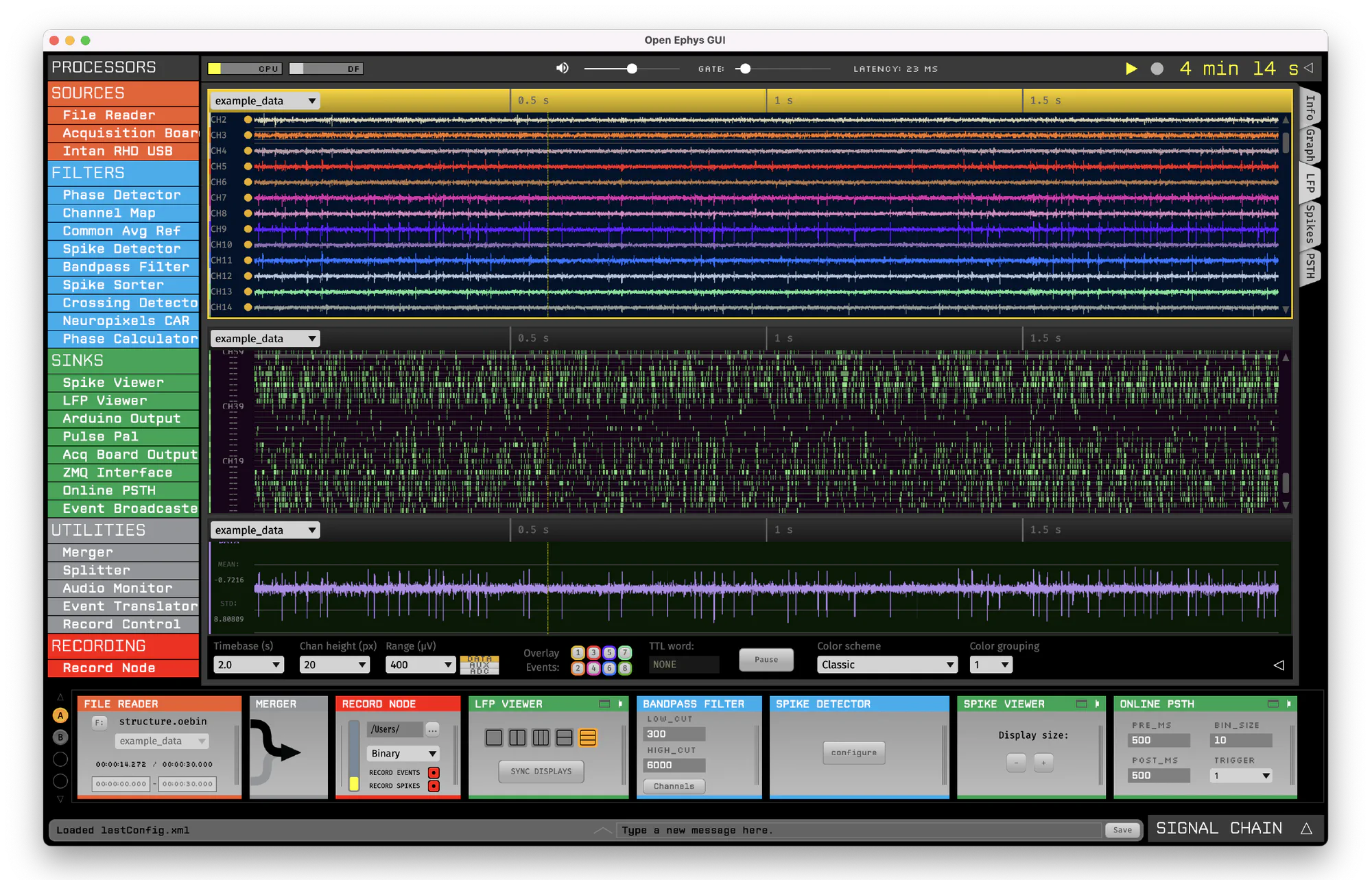 Open Ephys GUI Screenshot
